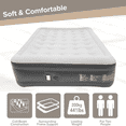 thumbnail image 2 of Inflatable Mattress Queen Air Mattress with Built-in Pump 18" Blow up Mattress Portable Air Bed for Home Guest Camping, 2 of 5