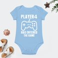 thumbnail image 4 of Player 4 Has Entered The Game Baby Bodysuit - Boy Girl Cute Newborn Clothes Funny Infant Outfit Sky Blue-style 6months, 4 of 7