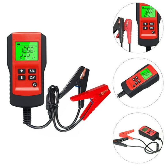 FRCOLOR  Battery Tester Automotive Tool Testing Analyzer Charging Red