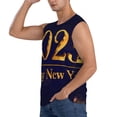 thumbnail image 3 of Fotbe 2025 Happy New Year 3 Men's Camiseta sin Mangas Estampada para Hombres, Playera Casual para Gimnasio, Entrenamiento, Playa-XX-Large, 3 of 7