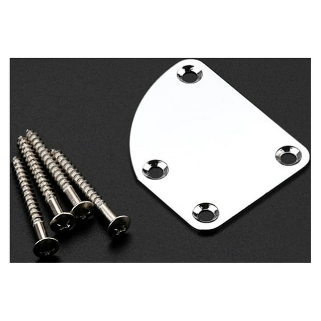 4 Holes Guitar Neck Plate Mounting with Screws Instrument Professional Musician Beginners Repairing Board Maintenance Accessory Professional Learner Type 1