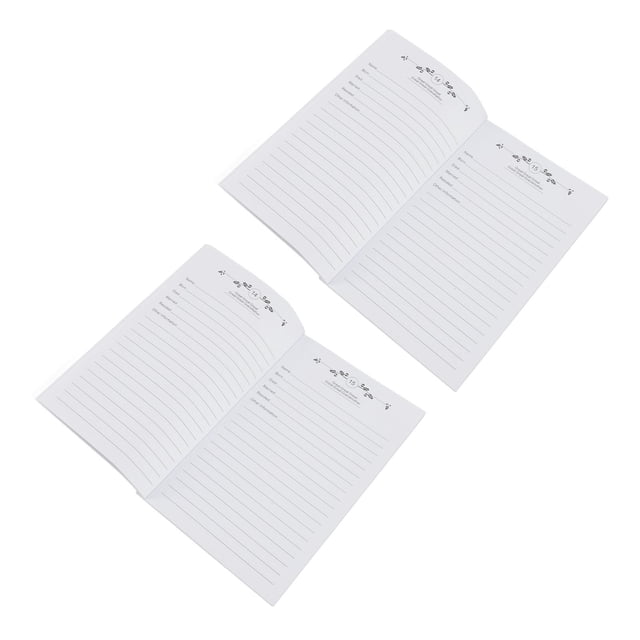 Cuaderno de árbol genealógico, 2pcs estudiante cuaderno forrado en cuaderno informativo documento de escritura de doble ara el hogar