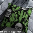 thumbnail image 2 of Homewish Gothic Skull Fabric by the Yard 1 Yard,Green Cactus Home Decor Fabric by the Yard,Spooky Halloween Skeleton Sewing Fabric For Girls Teens,Luxury Bedroom Decor, 2 of 6