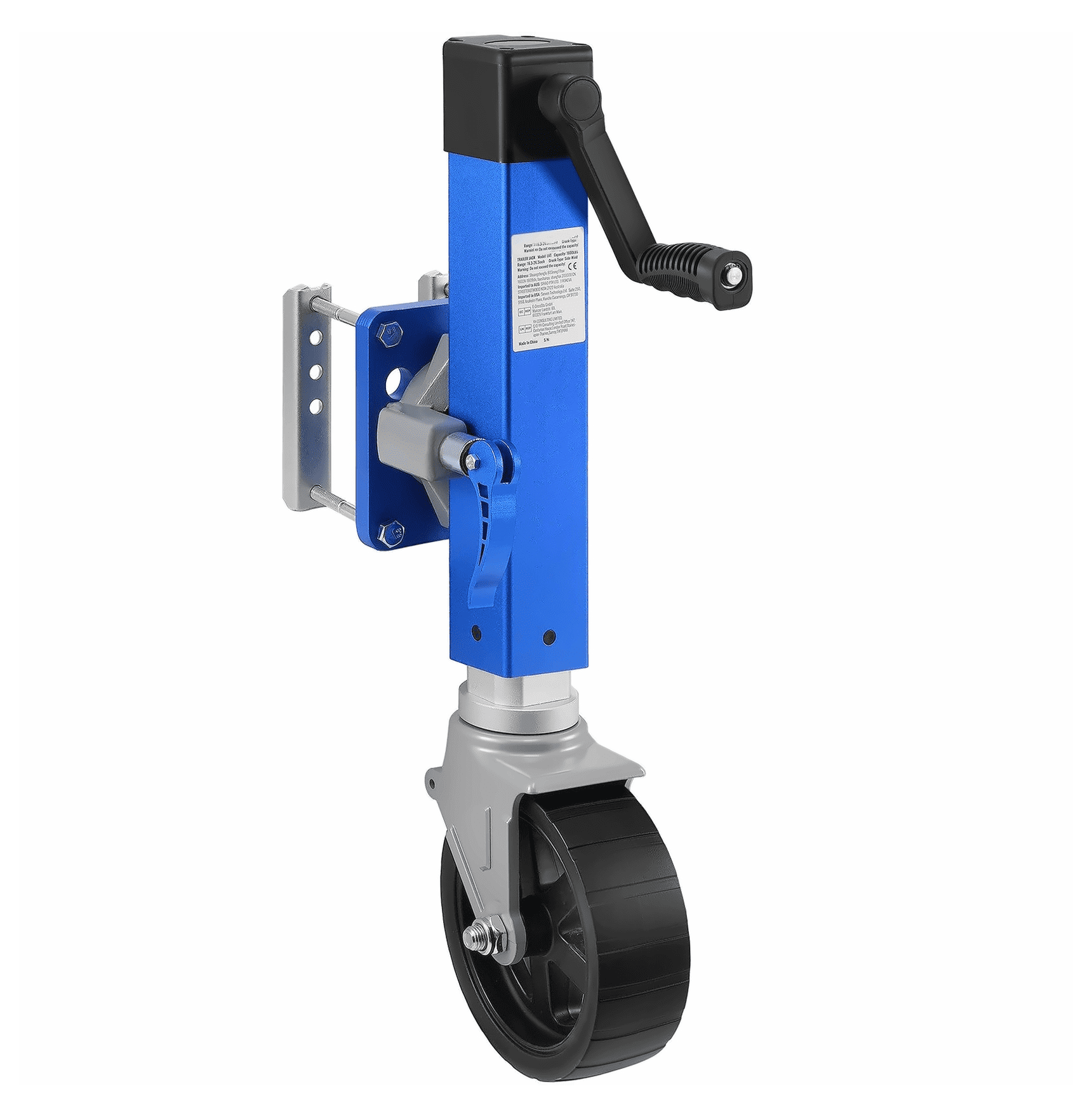 Boat Trailer Jack 1600lbs Swivel Tongue Jack - Heavy Duty Marine Trailer Lift Jack with PP Wheel, Adjustable Height 16.1-26.3", RV & Utility Trailers