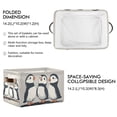 thumbnail image 2 of Yayeee Canvas Storage Basket with Handles for Shelves Fabric Bins Closet Organizer, Cute Puffin, 2 of 8