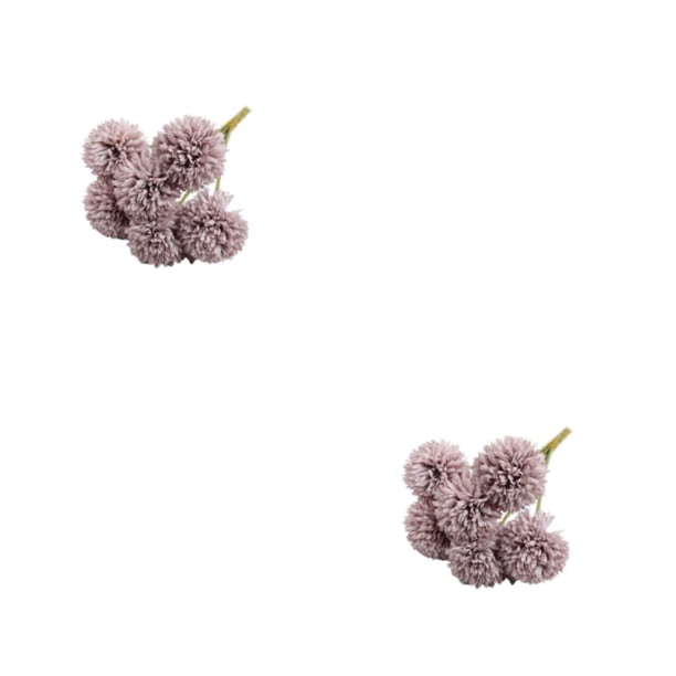 Flores artificiales Advancent 6 piezas decoración de mesa Púrpura 2piezas
