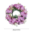 thumbnail image 3 of Candle Wreath Wildflower Candle Holders Wreath Artificial Floral Decoration Ring forWedding Home Table Centerpiece Decor Photography Prop Floral Arrangement Wildflower Candle Ring, 3 of 6