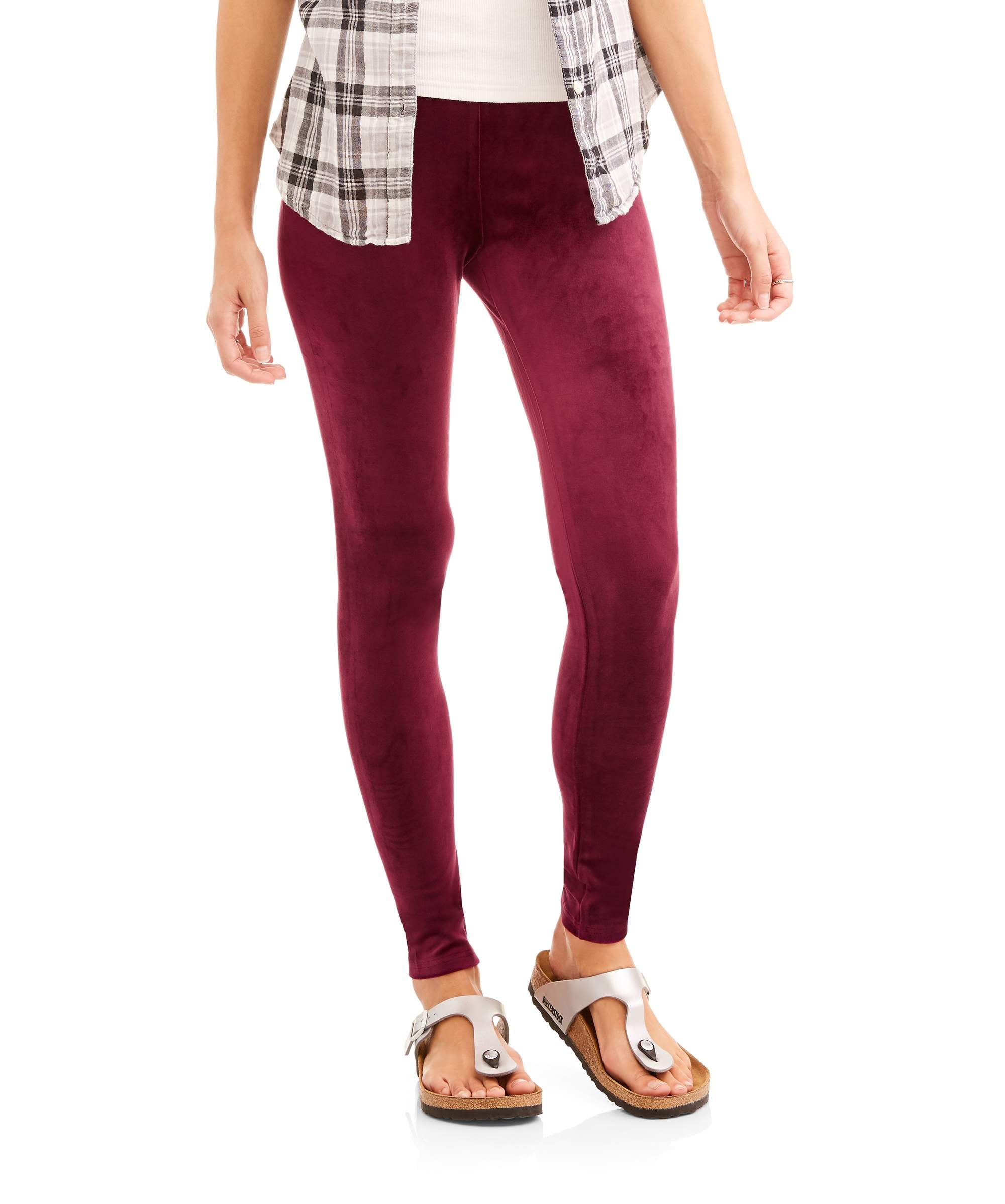 No Boundaries Juniors' soft & plush velour leggings