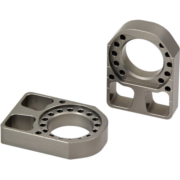 Billet Axle Blocks (SILVER) For 19-20 KAWASAKI KX250