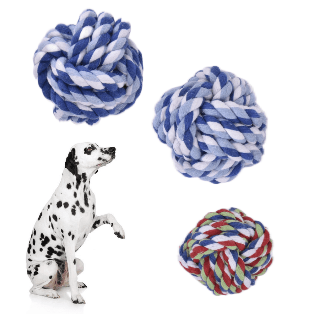 Dog Chew Toys for Aggressive Chewers, 3 Pack Durable Dog Balls for