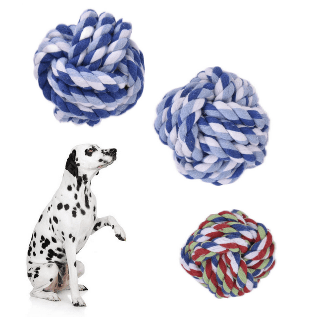 Dog Chew Toys for Aggressive Chewers, 3 Pack Durable Dog Balls for