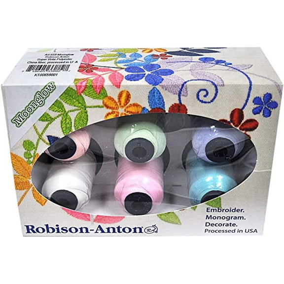 Robison-Anton Polyester Mini King 6 Spool Gift Pack, Moonglow