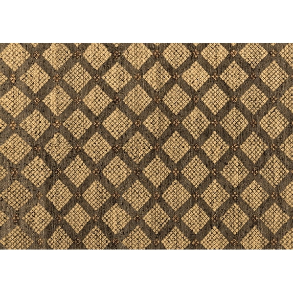 Ahgly Company Indoor Rectangle Abstract Brown Modern Area Rugs, 5' x 7'