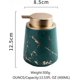 thumbnail image 2 of Dispensador de jabón de cerámica de 13.53 oz (botella verde oscuro mate jaspeada), 2 of 2