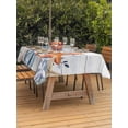 thumbnail image 3 of Outdoor Tablecloth with Umbrella Hole for Patio/Picnic/Party/Camping, Orange Blue Starfish Coastal Waterproof Table Cloth Rectangle Table Cover Washable, Summer Beach Eucalyptus Retro (60"x 120"), 3 of 8