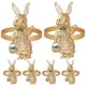 thumbnail image 2 of 6Pcs Easter Rabbit Napkin Rings Cute Animal Rabbit Shape Decorative Napkin Rings Holders, 2 of 2
