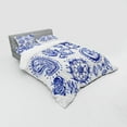 thumbnail image 3 of Ambesonne Paisley Bedding Set 3 Pcs, Watercolor Mandala, Twin, Navy Blue White, 3 of 3