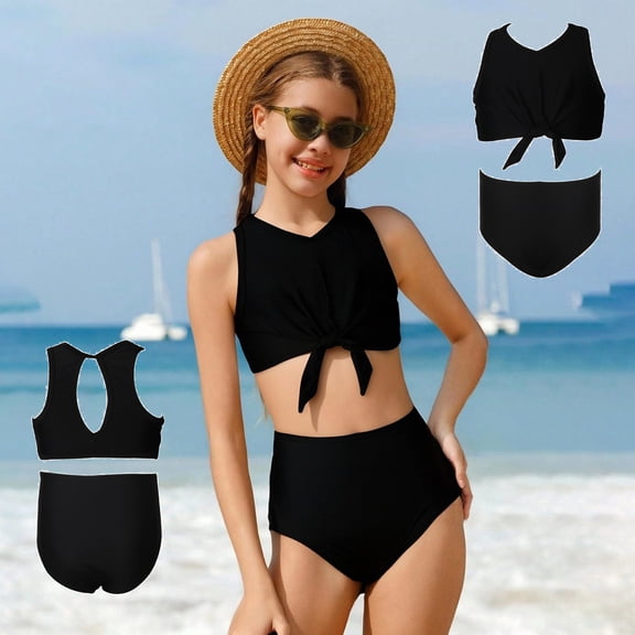 Kids Swimsuit Girl Girls Swimsuit With Shorts 2 Piece Bathing Suit Girls Swimsuit Size 9-10 Years