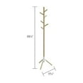 thumbnail image 2 of Safco Standing Coat Tree Garment Rack, 8 Hook , Wood, White Coat Rack, 2 of 3