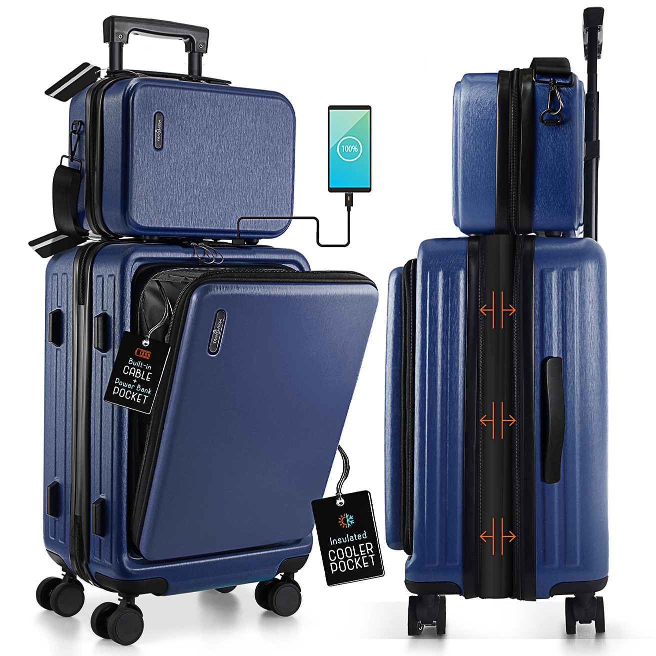StorageBud 20-Inch Expandable Hardside Carry-On Luggage photo 3