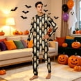 thumbnail image 6 of Halloween Pajamas, Halloween Matching Family Pajamas Beige Ghost Print Long Sleeve 2Pcs Pj Set Soft Sleepwear Nightwear Loungewear Holiday Party Costume Fun Festive Stylish Spooky Season for Family, 6 of 6
