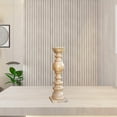 thumbnail image 5 of 24" Natural Solid Wood Floor Pillar Candle Holder, 5 of 6