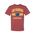 thumbnail image 2 of Wild Bobby City of San Francisco Basketball Fantasy Fan Sports Men's T-Shirt, Vintage Heather Red, 4X-Large, 2 of 5