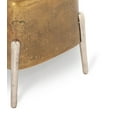 thumbnail image 3 of SPI Home Brass and Nickel Finish Cast Aluminum 4 Legged Side Table, 3 of 3
