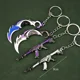 thumbnail image 3 of Llavero con arma Valorant Reaver Karambit Vandal Prime Champions Skins Espada samurái Navaja de bolsillo Modelo de arma Regalos Juguetes para niños, 3 of 5