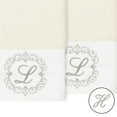 thumbnail image 2 of Authentic Hotel and Spa  100% Turkish Cotton Monica 2PC Embellished Hand Towel Set Cream H, 2 of 3