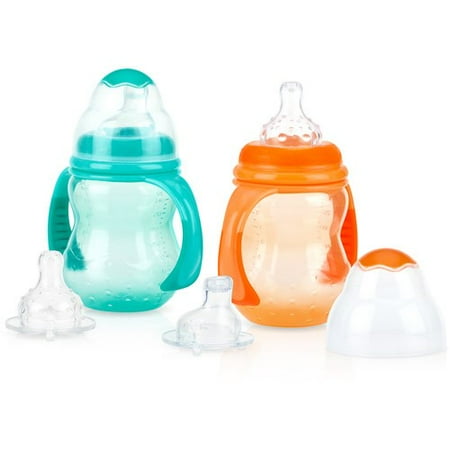 Nuby Grow With Me 3-Stage Soft Spout Sippy Cup - 2 pack