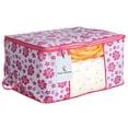 thumbnail image 6 of Kuber Industries Flower Printed Non Woven 6 Pieces Saree Cover and 6 Pieces Underbed Storage Bag, 6 of 6