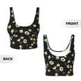 thumbnail image 5 of Fotbe Daisy Pattern Womens' Sports Bra Longline Wirefree Padded with Medium Support Sports Moisture-Wicking Workou Vest,Tank Top-Small, 5 of 7