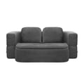thumbnail image 2 of Sofacama Comprimido 2 plazas 200 x 120 x 68 cm para Sala Plegable Convertible Minimalista Multifuncional Bossa Nuvola Gris, 2 of 14