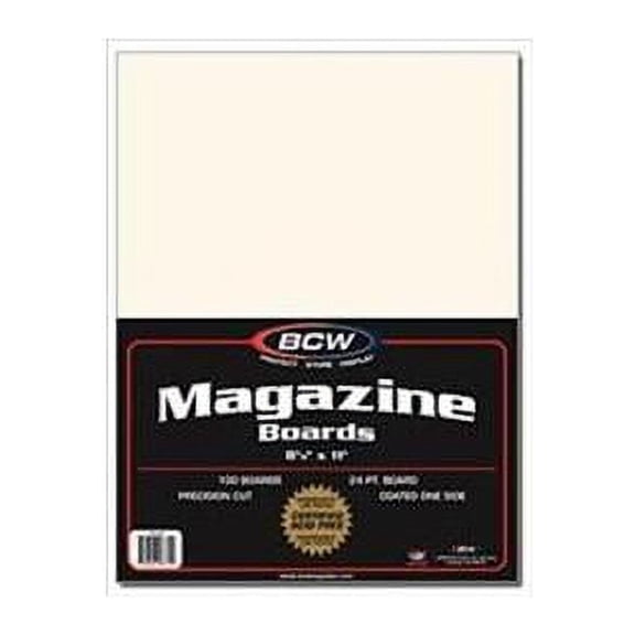 BCW-BBMAG - Magazine Size Backing Boards - White - (100 Boards)