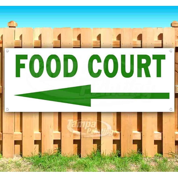 Food Court 13 oz Vinyl Banner With Metal Grommets