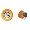 thumbnail image 1 of Reloj De Pared Analógico Silencioso Contemporáneo, Arte Decorativo, Colgante Redondo De Madera, Ideal Para Cocina, Comedor, Dormitorio, Baño, Restaurante, Hogar. Regalo Ideal., 1 of 8