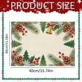 thumbnail image 3 of Christmas Placemats, Linen Holiday Table Mats, Festive Christmas Style, Heat Resistant Dining Place Mats, Washable Cloth Placemats for Kitchen Table, Home and Kitchen, 40x30cm, 3 of 7
