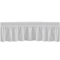 WINOMO 1Pack Full Bed Skirts White Polyester Bed Sheet with Elastic Band Design for Home Decoration