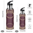 thumbnail image 2 of Yayeee 20oz Insulated Water Bottle Double Wall Stainless Steel with Flip Straw Lid, Gold Abstract Pattern, 2 of 7