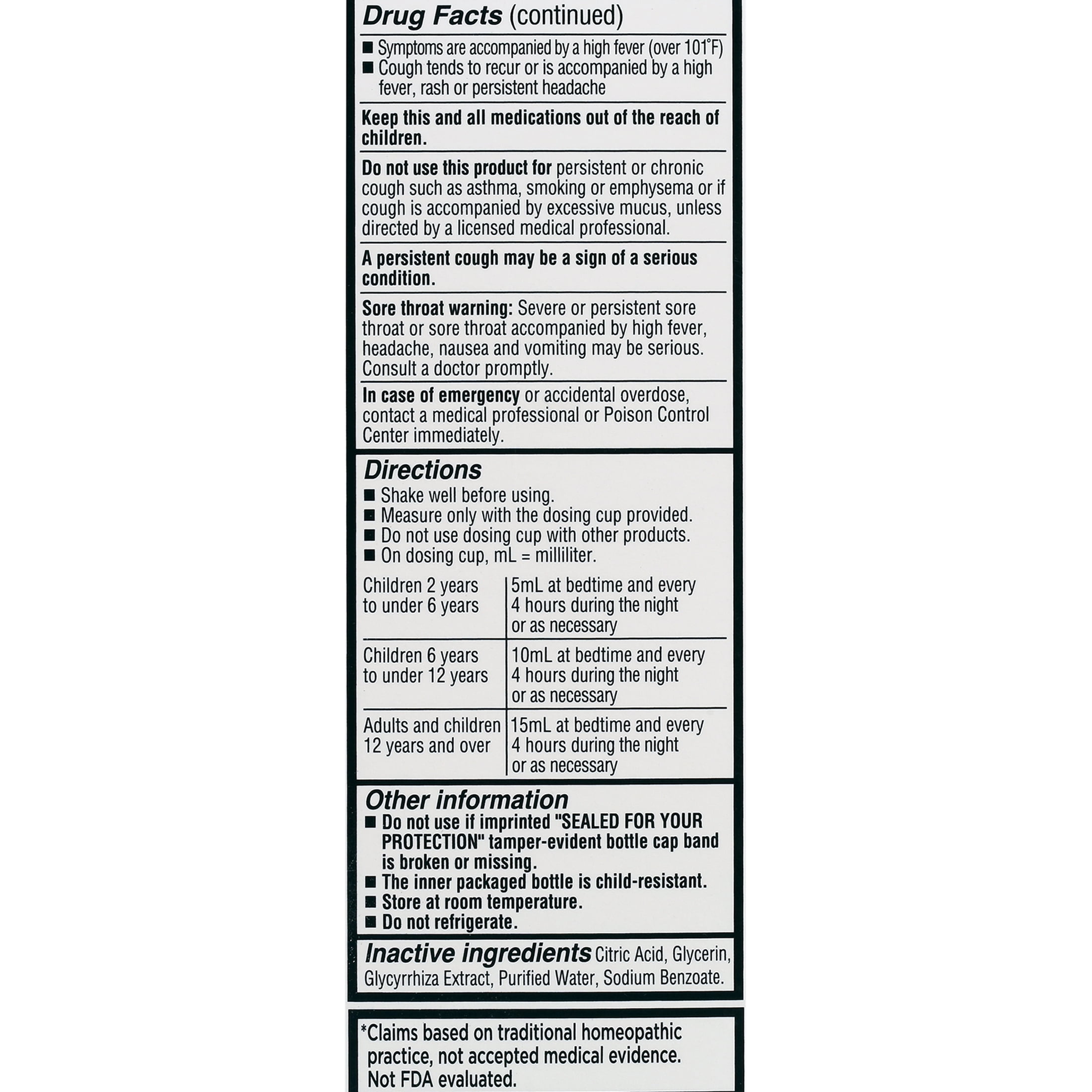 Equate Children's Homeopathic Daytime and Nighttime Cold and Cough Liquid Value Pack, 8 fl oz, 2 Pack