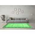 thumbnail image 3 of Ahgly Company Indoor Square Abstract Emerald Green Modern Area Rugs, 7' Square, 3 of 4