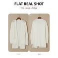 thumbnail image 5 of SHEWIN Womens Sweaters Open Front Cardigans Oversized Long Sleeve Chunky Cable Knit Fall Winter Outwear Coat with Pockets White, 5 of 9