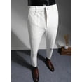thumbnail image 2 of Pantalones blancos drapeados para hombre, tallas grandes, trajes para hombre, pantalones fluidos, ropa de primavera, fina, informal, clásica, oferta, novedad, de lujo y barata, 2 of 4