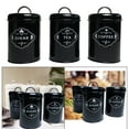 thumbnail image 4 of 3 de Almacenamiento con Tapa, Estuche para Botellas de Almacenamiento, Recipiente para Té de Azúcar, Frascos de , para Organizador de Oficin Negro BLESIY Latas de almacenamiento de azúcar de café, 4 of 8