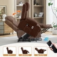 thumbnail image 4 of Segmart Recliner Chair with Massage and Heat, Ergonomic Overstuffed Breathable Fabric, Reclining Chair with 2 Side Pockets, 2 Cup Holders, Remote Control, Living Room, Bedroom, Brown, 4 of 9