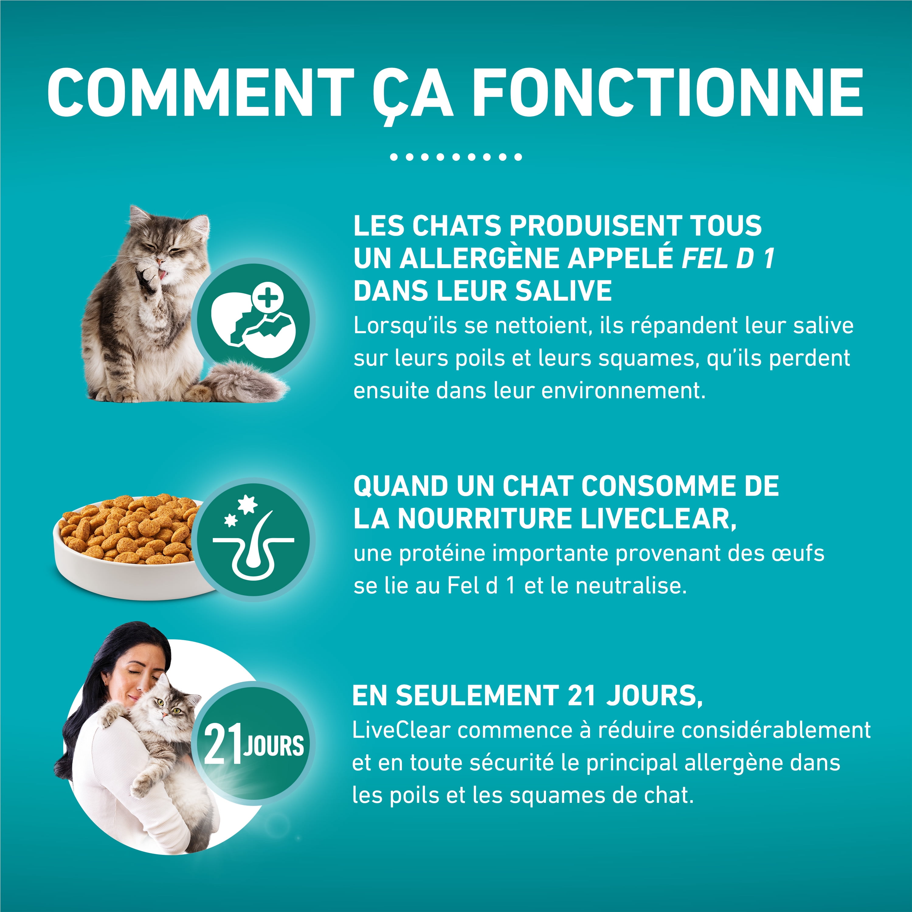 Purina ONE LiveClear Allergen-Reducing Formula With Real Chicken, Dry Cat Food, 1.36 kg