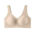 thumbnail image 2 of Jelly Bras for Women, Lifting Wirefree Supportive Push up Soft Breathable Camel Bras for Women, 2 of 6