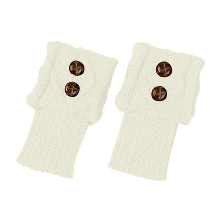 

Gotyou Socks Womens Short Boots Socks Crochet Knitted Boot Cuffs Leg Warmers Socks White One Size