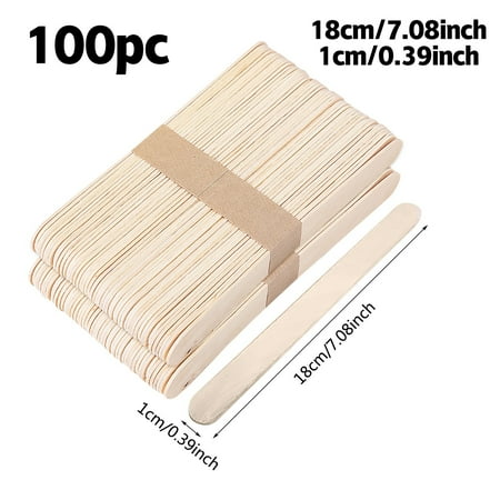 YIHNDIS Wood Sticks for Crafting Unfinished Natural Hardwood Sticks Wooden Craft Sticks Arts Sticks for Crafts and Diyers (H One Size)